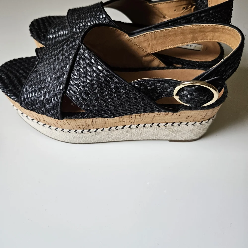 Zara Wedges platform Woven sandals